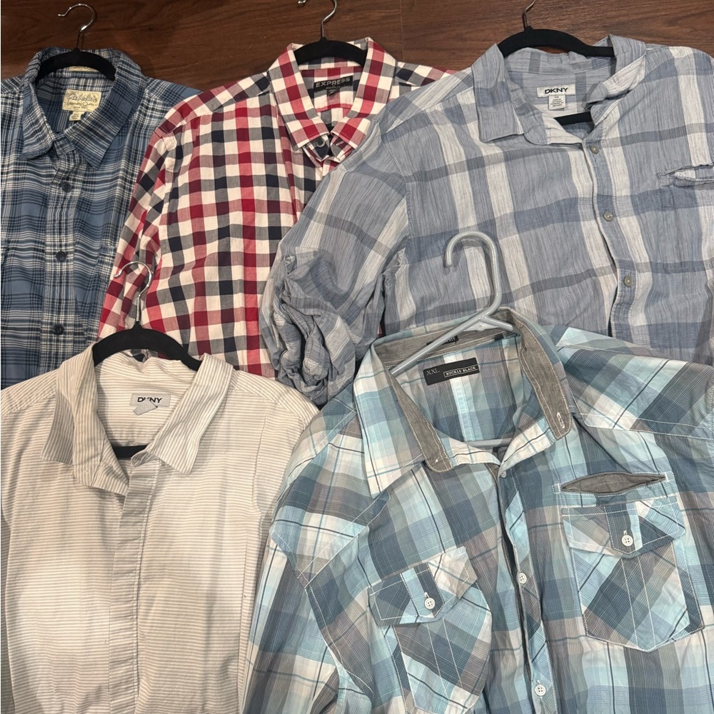 Men’s Brand Name Clothing Lot – 20 Pc Button-Down Shirts & Sweaters Size XL-XXL - Picture 7 of 10
